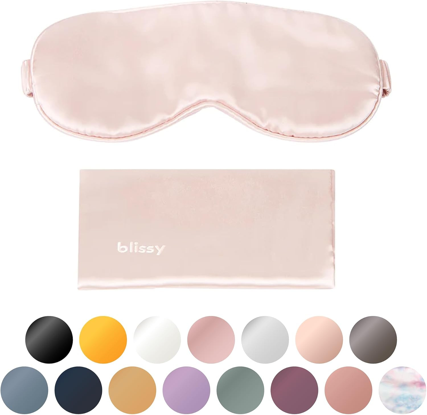 Blissy Silk Sleep Mask - Silk Eye Sleeping Mask for Women & Men for Total Blackout - 100% Pure Mu... | Amazon (US)