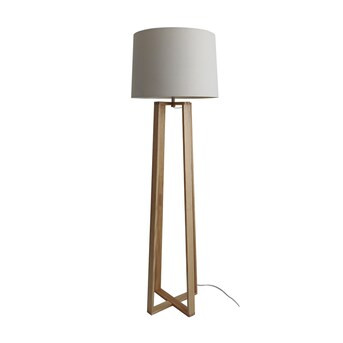 Scott Living 65-in Natural Wood Floor Lamp | Lowe's