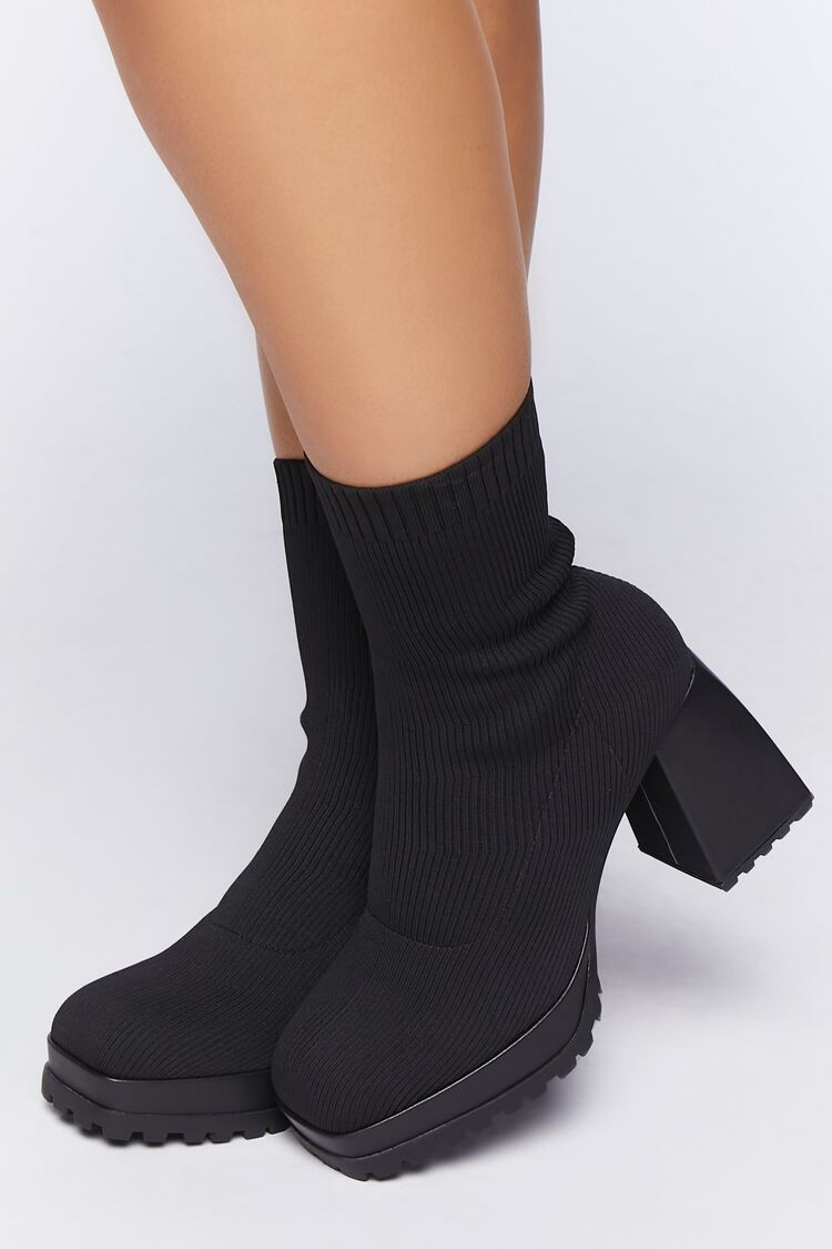 Ribbed Sock Booties (Wide) | Forever 21 (US)