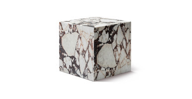 Copenhagen Marble Plinth Cube Small Side Table | Manhattan Home Design