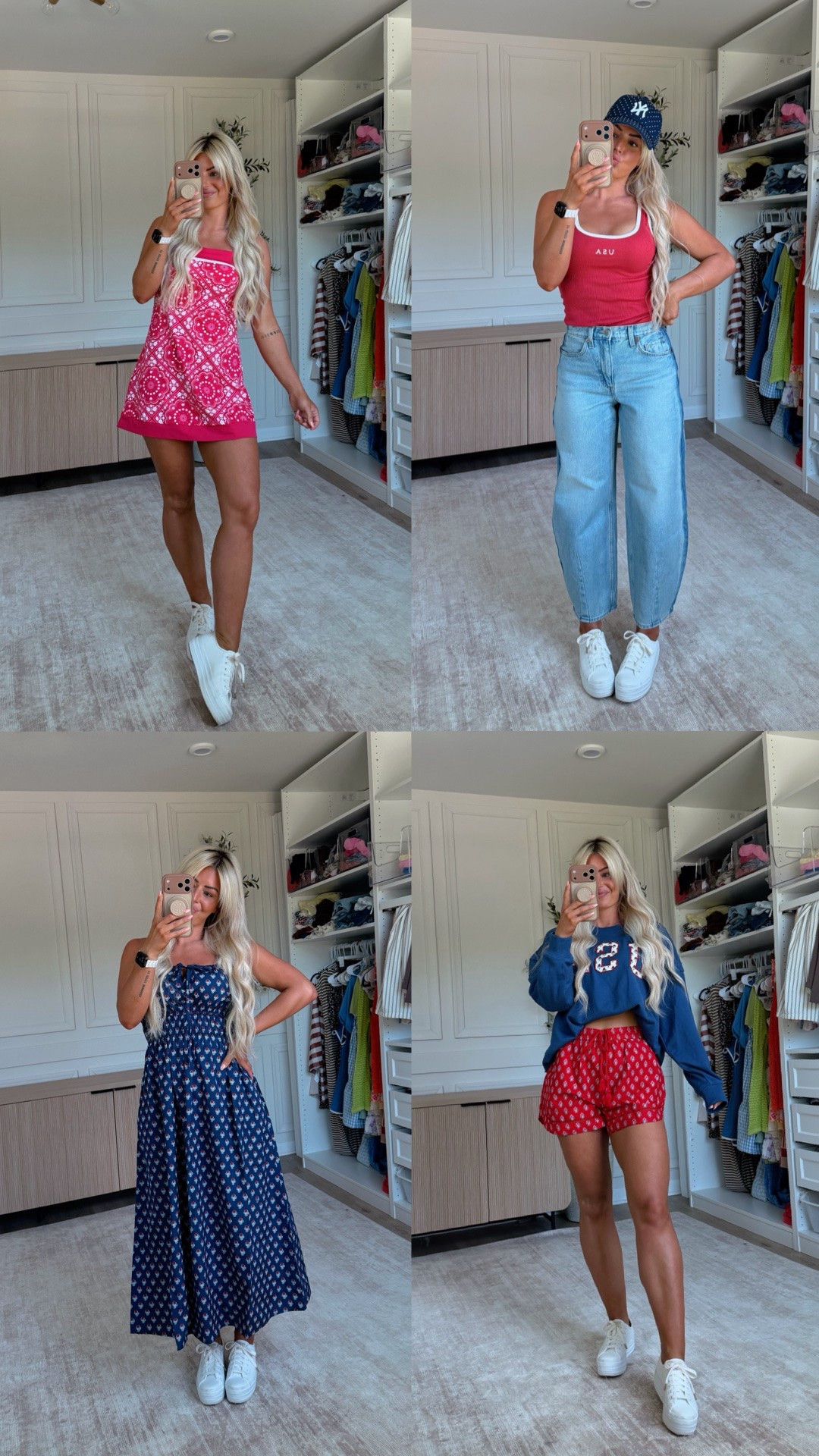 Target with the cutest looks for Fourth of July!!! 
Small in dresses, size 4 in jeans, small in red shorts, extra small in USA tank, medium in sweatshirt 

Fourth of July outfit, 4th of July outfit ideas, Target fashion, Target style, patriotic outfit, red white and blue outfit, comfy summer outfit, casual mom outfit, mom style, everyday outfit, summer lounge set, graphic tee outfit, denim shorts outfit, holiday weekend outfit, family BBQ outfit, lake day outfit, affordable fashion, Target finds, summer fashion, cute comfy outfit, Americana style, mom life fashion, weekend outfit inspiration, easy summer look, relaxed fit outfit, July 4th style

@target #ad #sponsored

#LTKootd #LTKSeasonal #LTKPetite