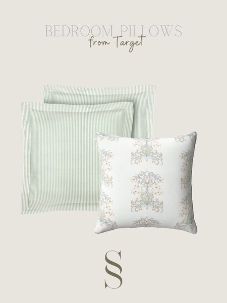 Green bedroom pillows from target. I love green for spring home decor refresh! Shop these affordable throw pillows 

#LTKunder50 #LTKhome #LTKFind