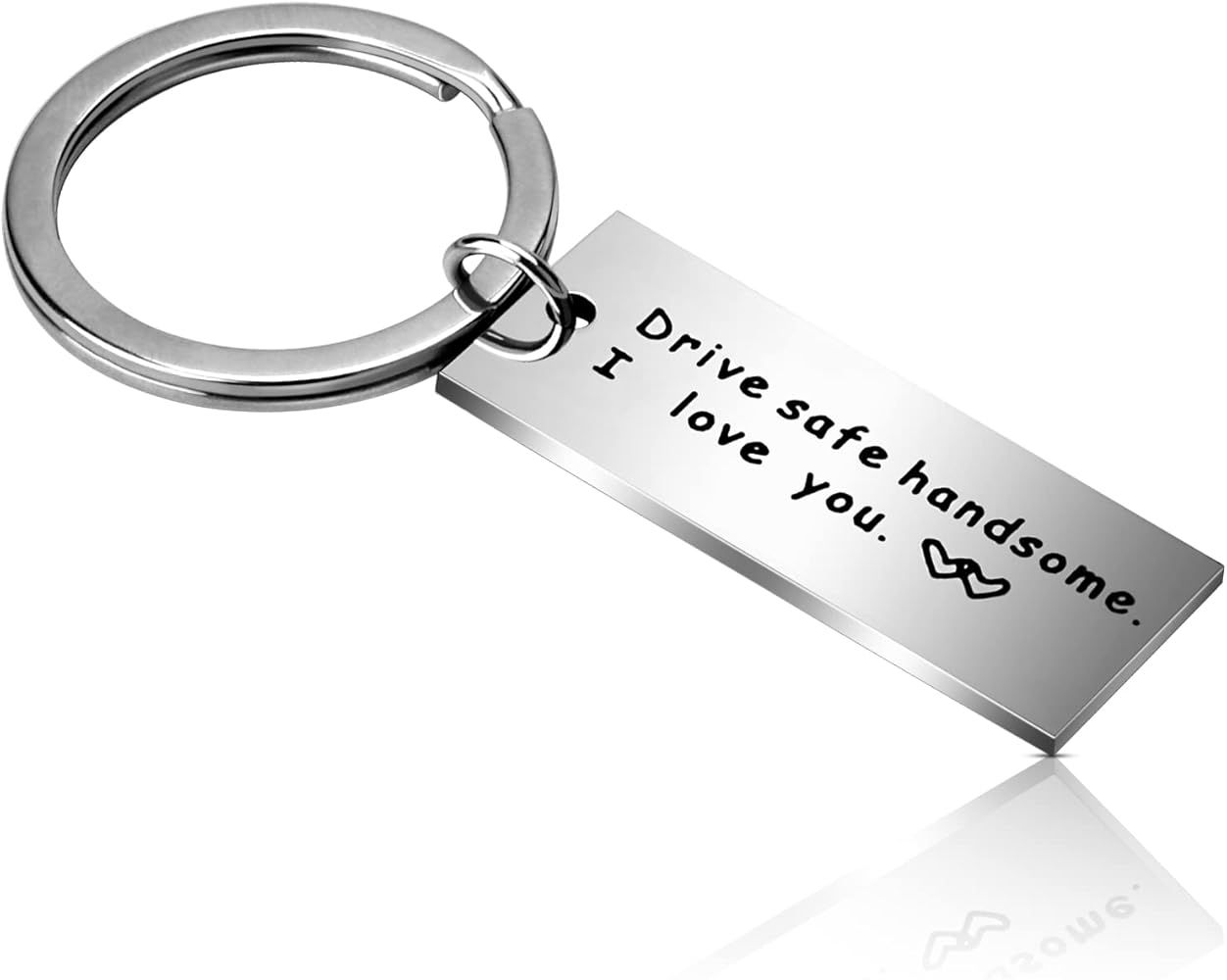 Valentines Day Gifts for Him Boyfriend Husband from Wife , Drive Safe Handsome Keychain Mens Valenti | Amazon (US)
