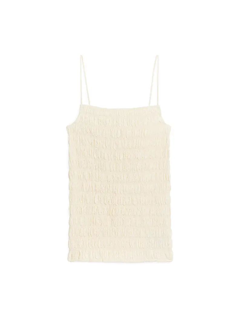 Seersucker Smock Top - Off White - ARKET GB | ARKET (US&UK)