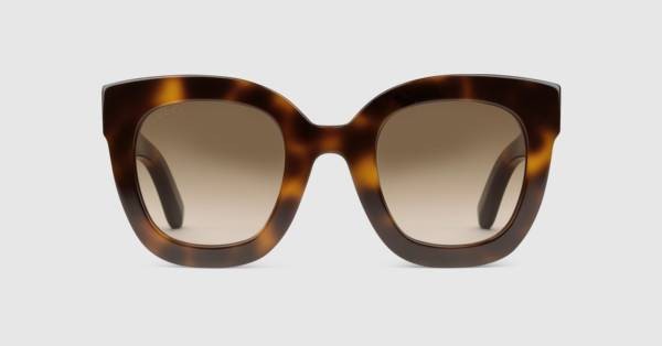 Round-frame acetate sunglasses with star | Gucci (US)