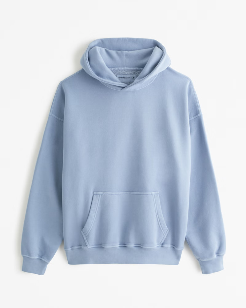 Abercrombie & Fitch Men's Essential Popover Hoodie in Light Blue - Size XXL | Abercrombie & Fitch (US)