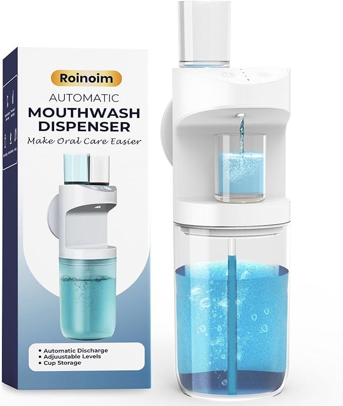 Automatic Mouthwash Dispenser, 550ml (19.35 Oz) Mouthwash Dispenser for Bathroom with Magnetic Cu... | Amazon (US)