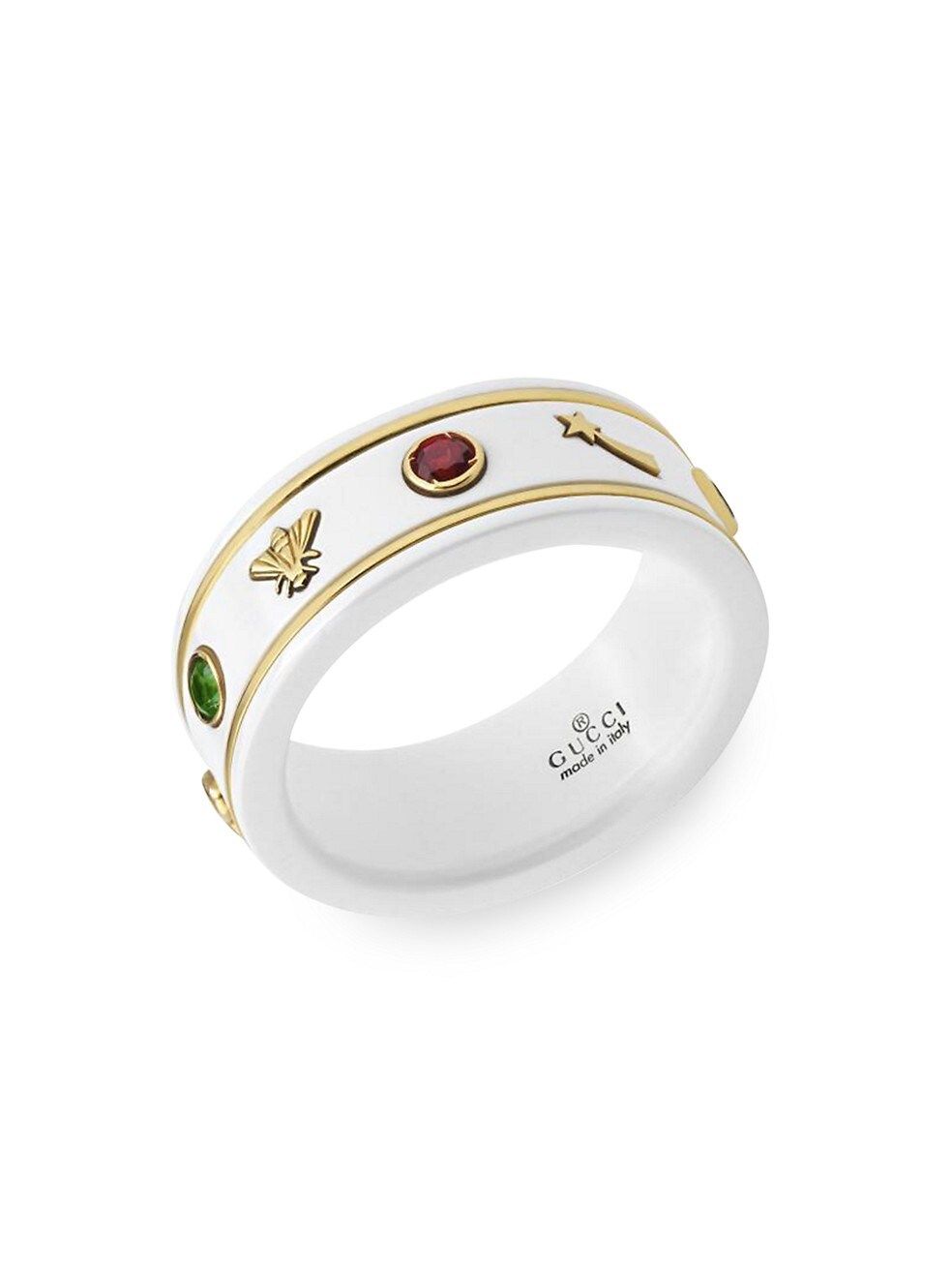 Gucci 18K Yellow Gold &amp; Gemstones Icon Ring | Saks Fifth Avenue