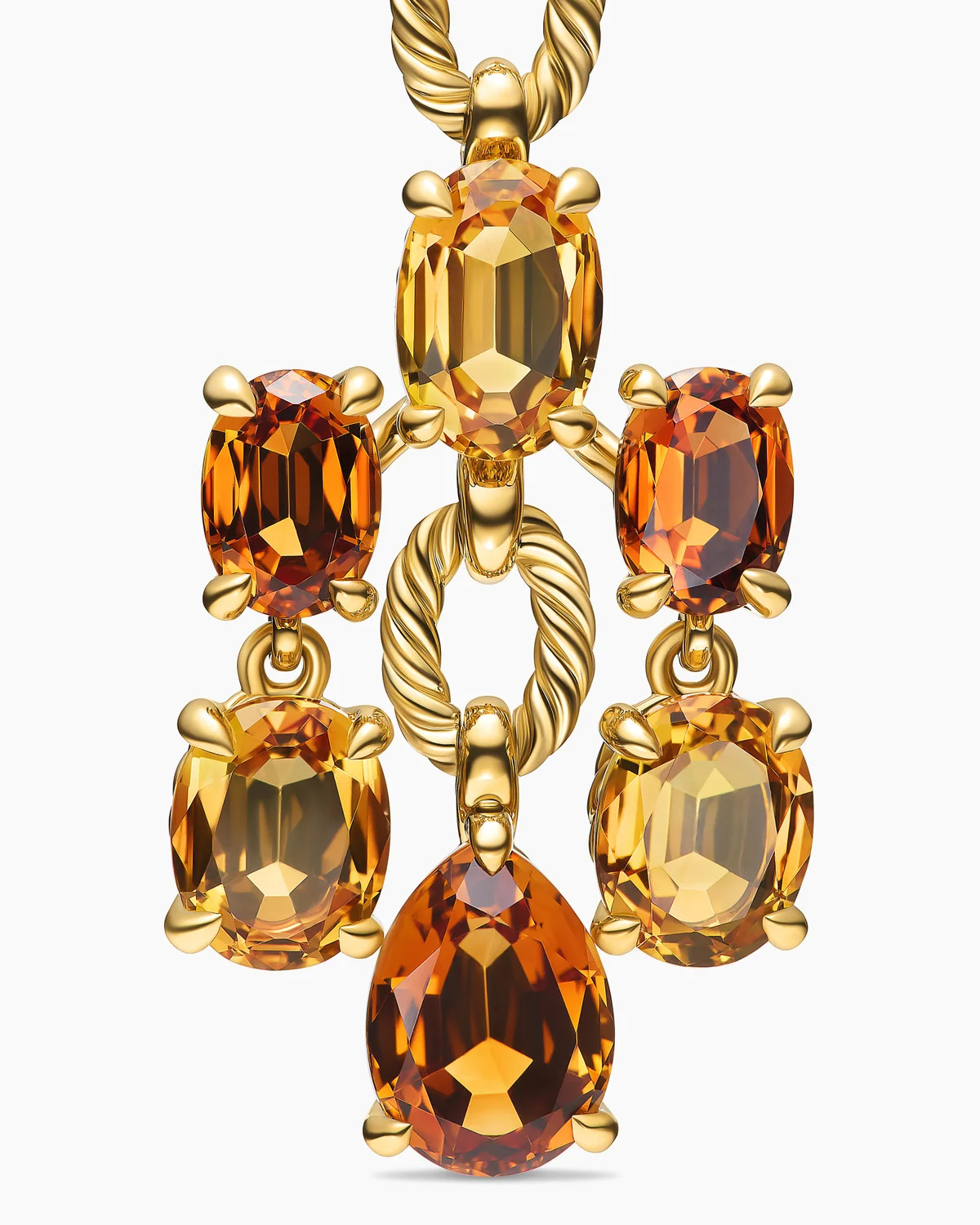 18K Yellow Gold with Citrine and Madeira Citrine, 57mm | David Yurman
