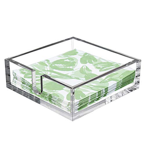 CY craft Acrylic Cocktail Paper Napkin Holder,Decorative Clear Cocktail Napkin Caddy Beverage Napkin holder,Pack of 1 | Amazon (US)