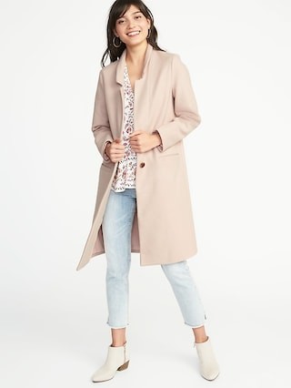 Long Soft-Brushed Coat for Women | Old Navy US