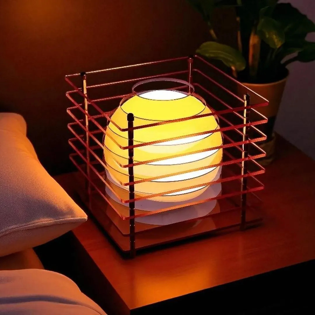 Thousand Layer Lamp, Moon Lamp, Desk Lamp, Table Lamp, Orange & White Globe Light, Modern LED Lam... | Etsy (US)