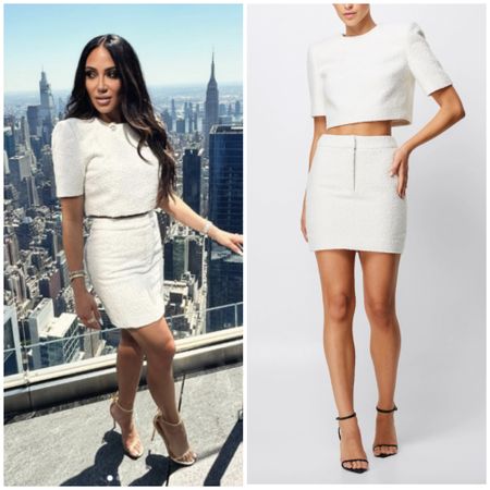 Melissa Gorga’s White Two Piece Set is from Envy by MG / Shop Similar 📸 = @melissagorga