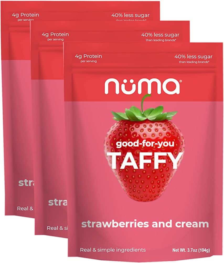Healthy Strawberries and Cream Soft Candy - Low Sugar, Low Calorie, All Natural Chewy Snack, 3g P... | Amazon (US)