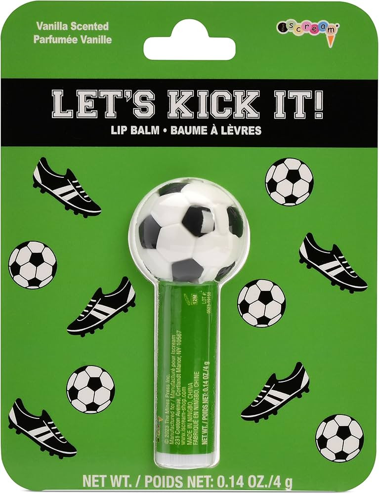 iscream Sport-Tastic Soccer Ball Shaped Vanilla Scented Lip Balm | Amazon (US)