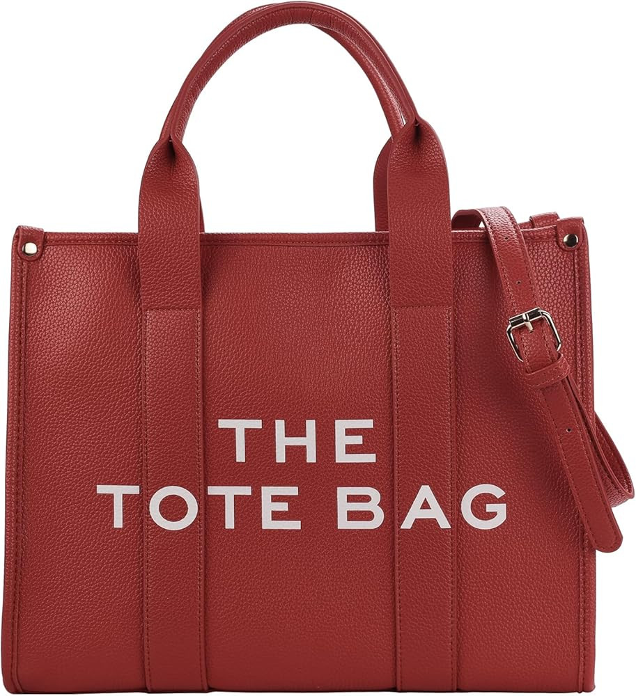 The Leather Tote Bag For Women, Womens Tote Bags with zipper,Can shoulder/crossbody,Handbag | Amazon (US)