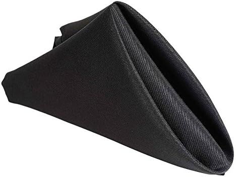 AHOLTA DESIGN Stain Resistant Polyester Cloth Dinner Black Napkins 17 in Non Iron Thanksgiving Re... | Amazon (US)