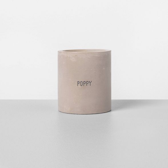 9.3oz Cement Candle Poppy - Hearth & Hand™ with Magnolia | Target