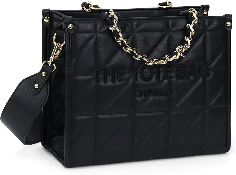 Chinllo Tote Bag for Women, Top Handle Stachel Purse and Handbags with Shoulder Strap | Amazon (US)