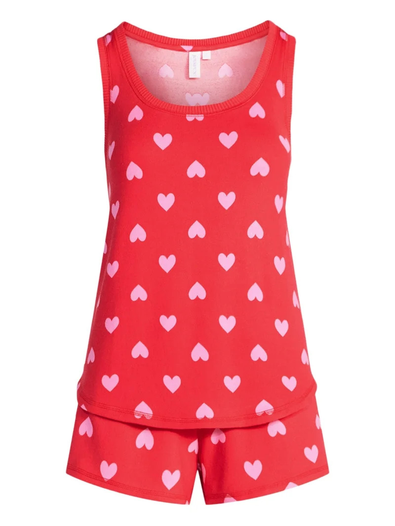 Joyspun Women's Cozy Lounge Collection Hacci Knit Tank Top and Shorts Pajama Set, 2-Piece, Sizes ... | Walmart (US)