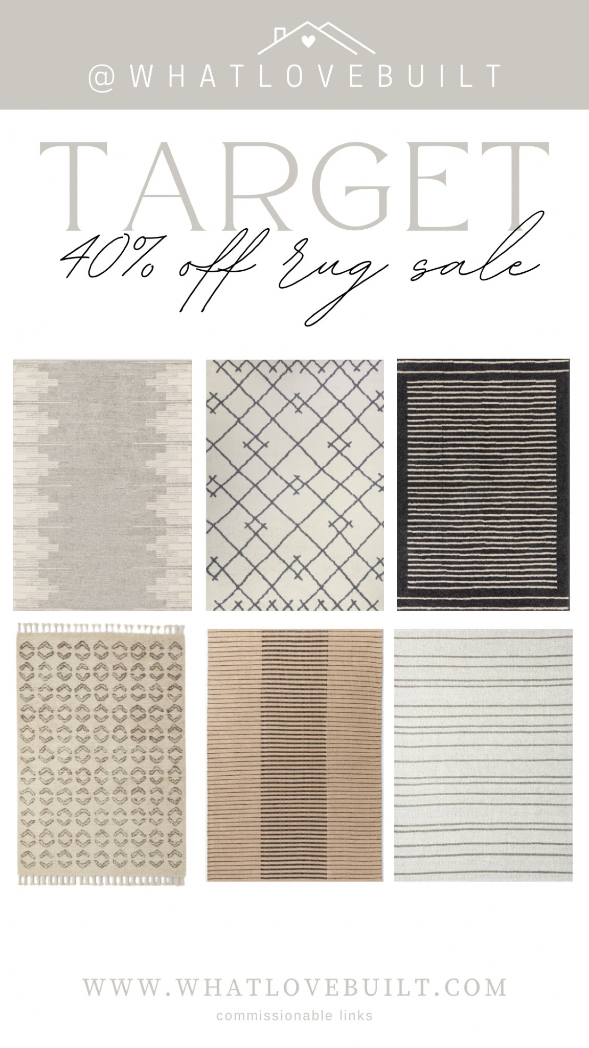 40% off select rugs at Target 🚨

#arearugs #rug #target #targetsale #targethome #modern #modernhome #modernrug #home

#LTKhome #LTKxTarget #LTKsalealert