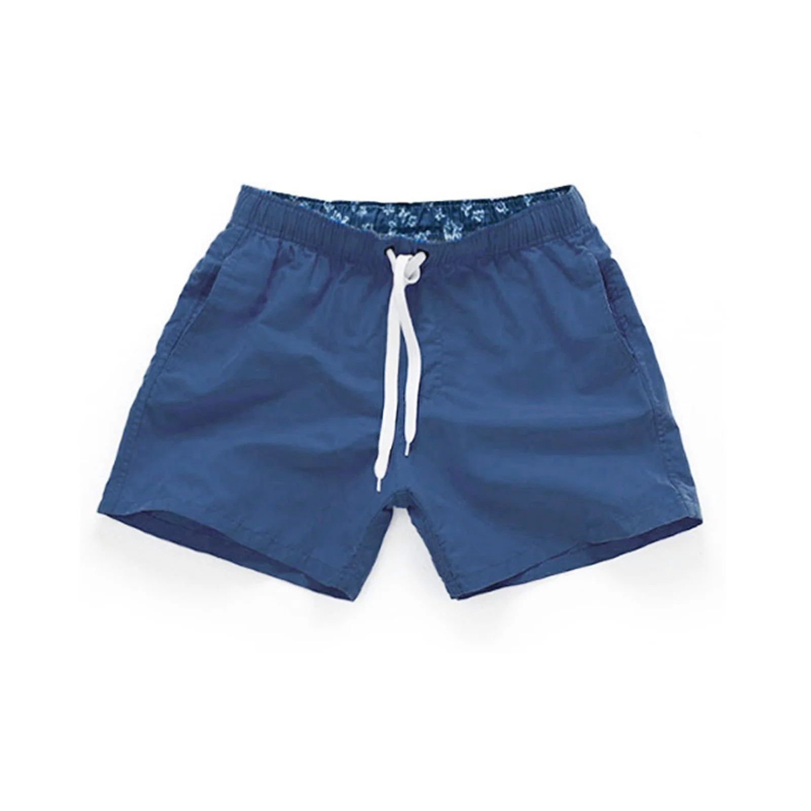 Mens 5 Inch Swim Trunks Swimming Trunks Solid Navy L | Walmart (US)
