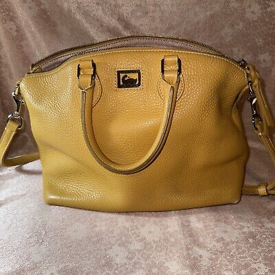 Dooney & Bourke Vintage Satchel Purse Pebble Grain Leather - Yellow  | eBay | eBay US