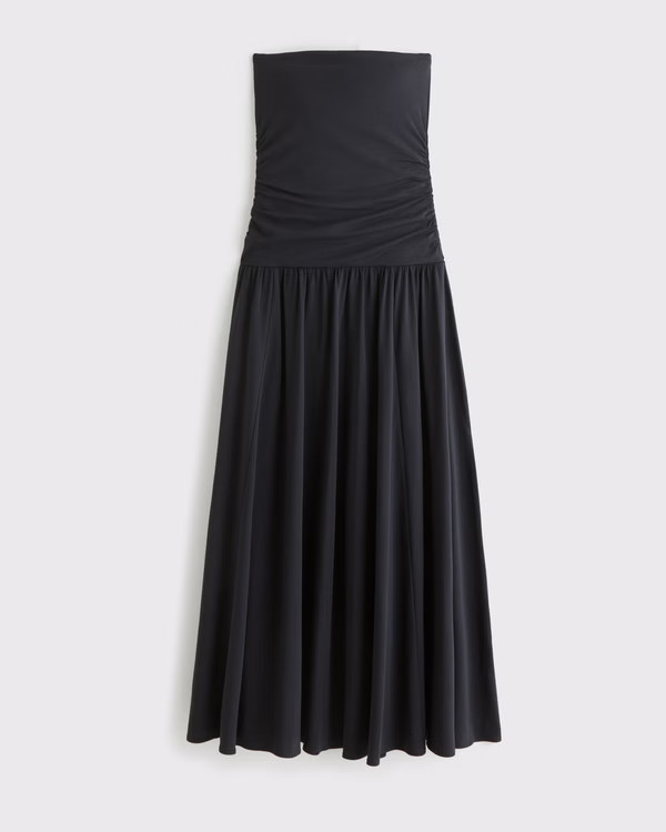 Knit Tube Drop-Waist Maxi Dress | Abercrombie & Fitch (US)