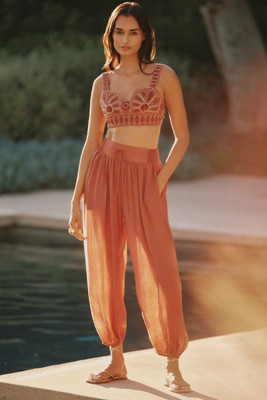 Celandine Smocked Balloon Pants | Anthropologie (US)