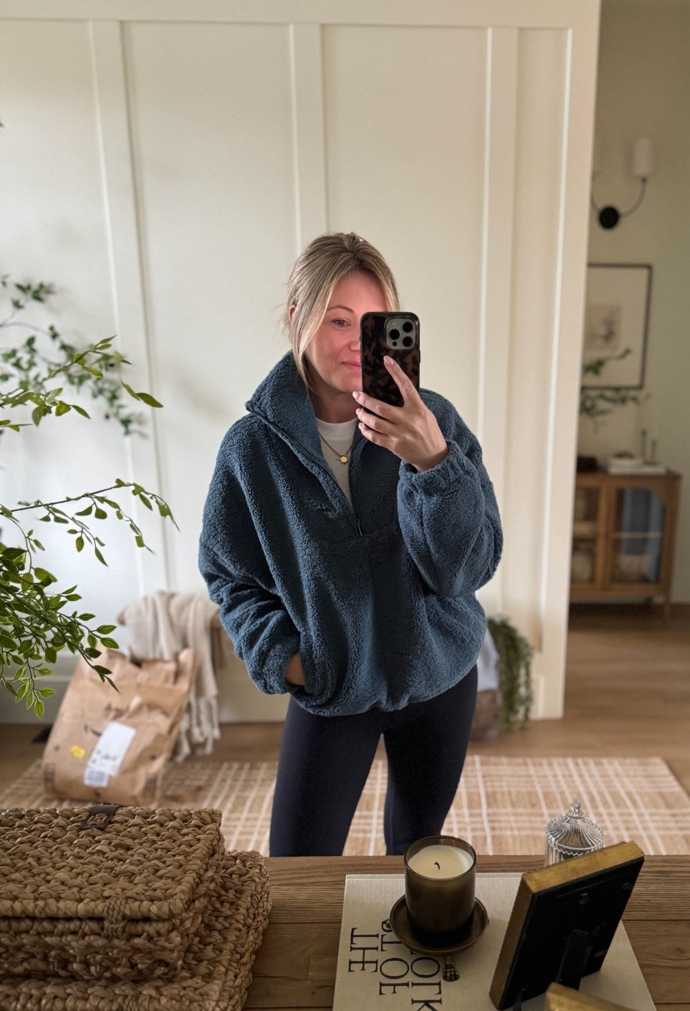Loving this Sherpa fleece half zip and this color so much lately! This is nearly identical to the Alo designer version for a fraction of the price! 

#LTKgrwm #LTKootd #LTKmomlife