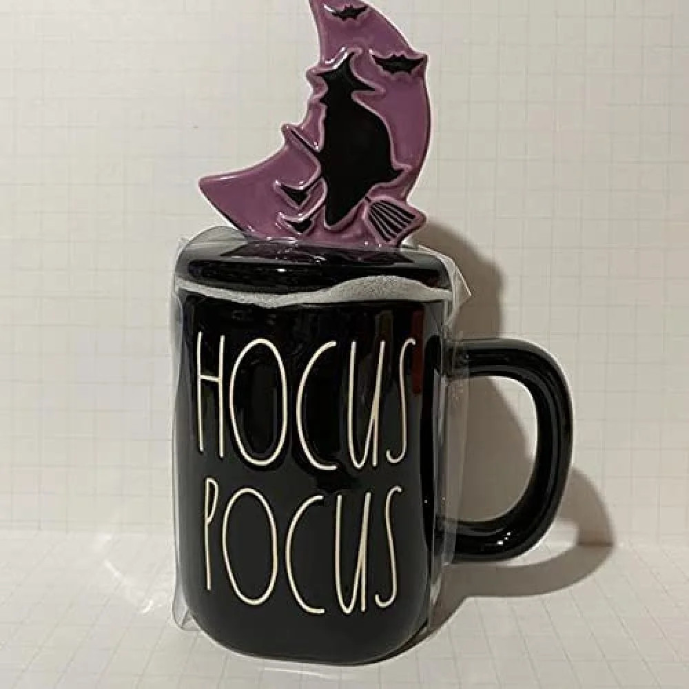 Rae Dunn HOCUS POCUS Halloween Mug - BLACK with topper - Ceramic - 16 oz - Walmart.com | Walmart (US)