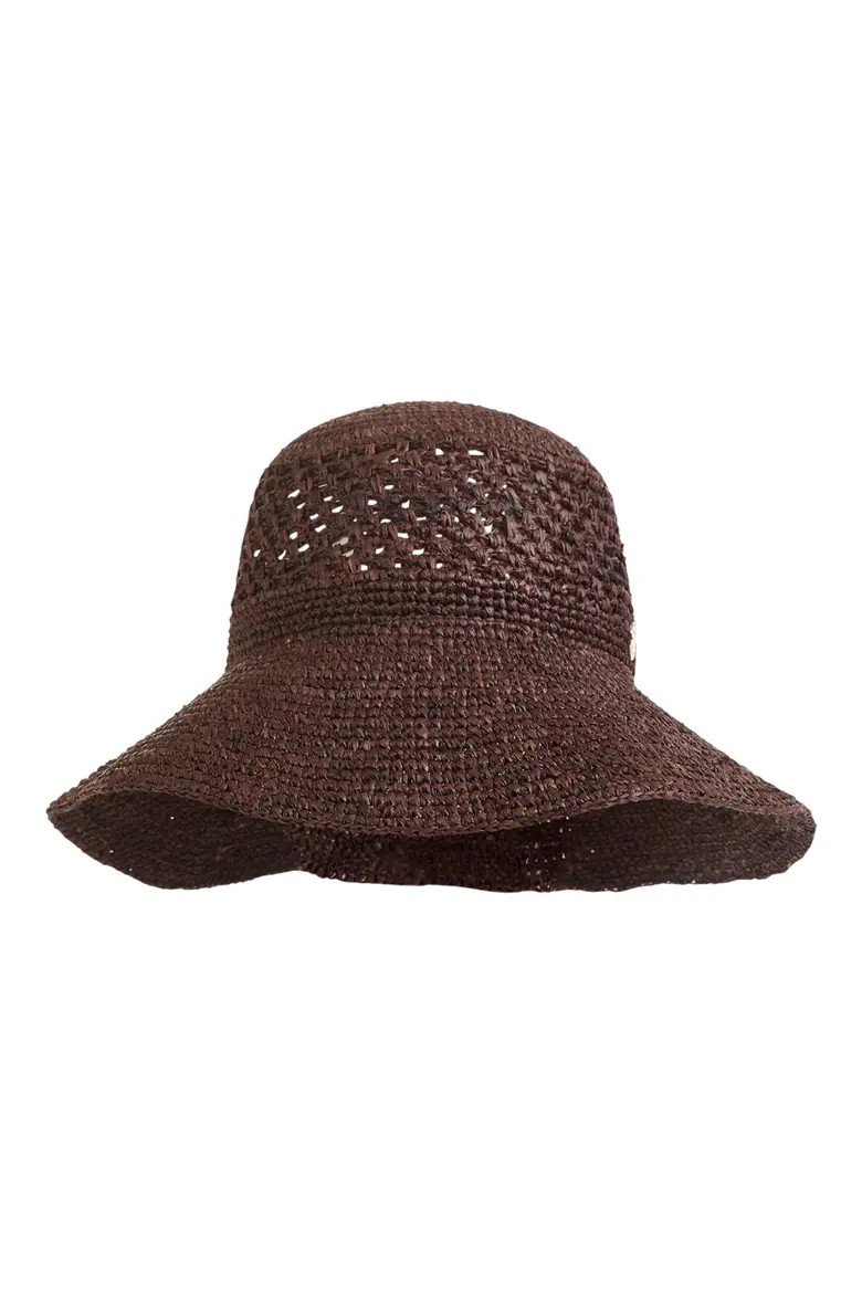 Bruno Magli Straw Crochet Packable Floppy Hat (Women) | Nordstromrack | Nordstrom Rack