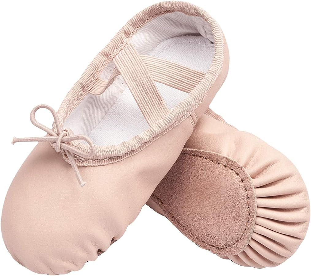 Stelle Ballet Shoes for Girls Toddler Soft Leather Split Sole Practice | Amazon (US)