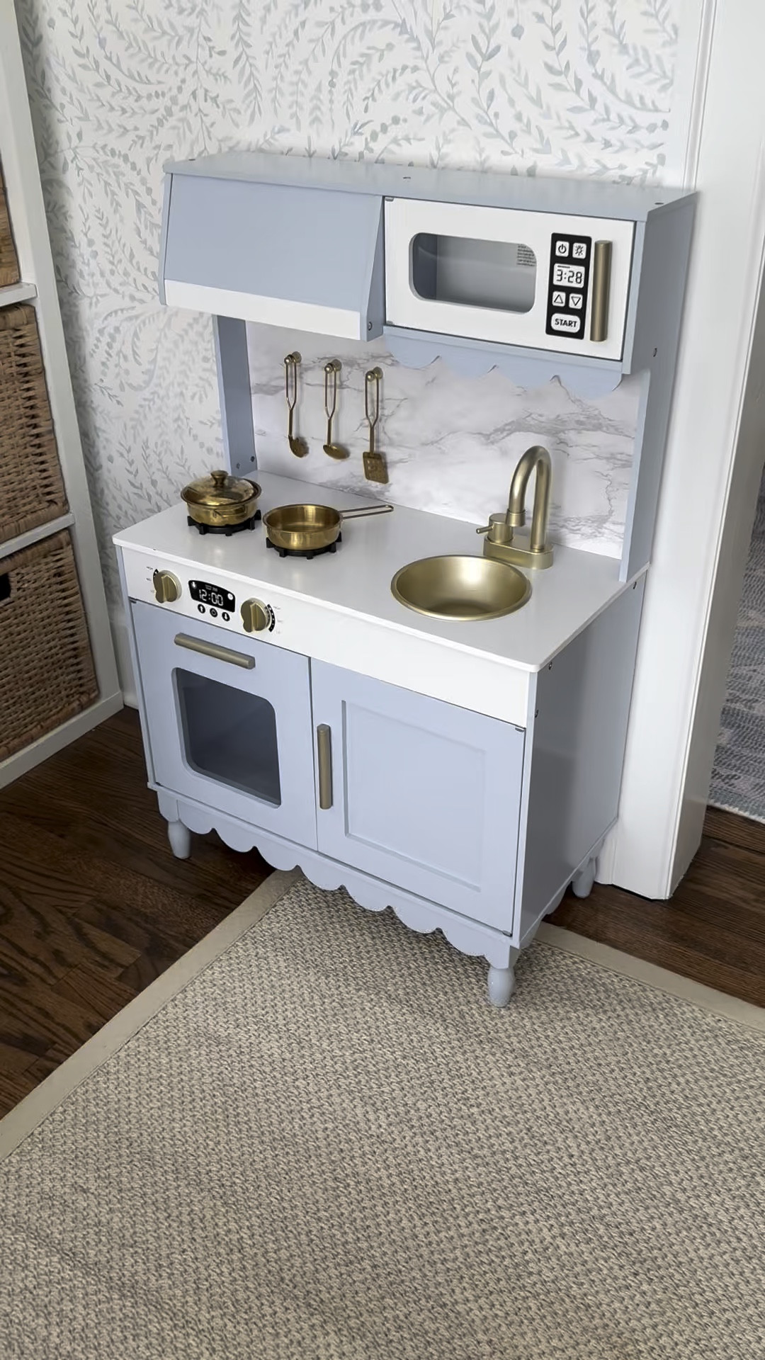 Scallop toddler kitchen. I couldn’t resist this blue scallop play kitchen for my toddler!

#LTKKids #LTKHome #LTKFindsUnder100