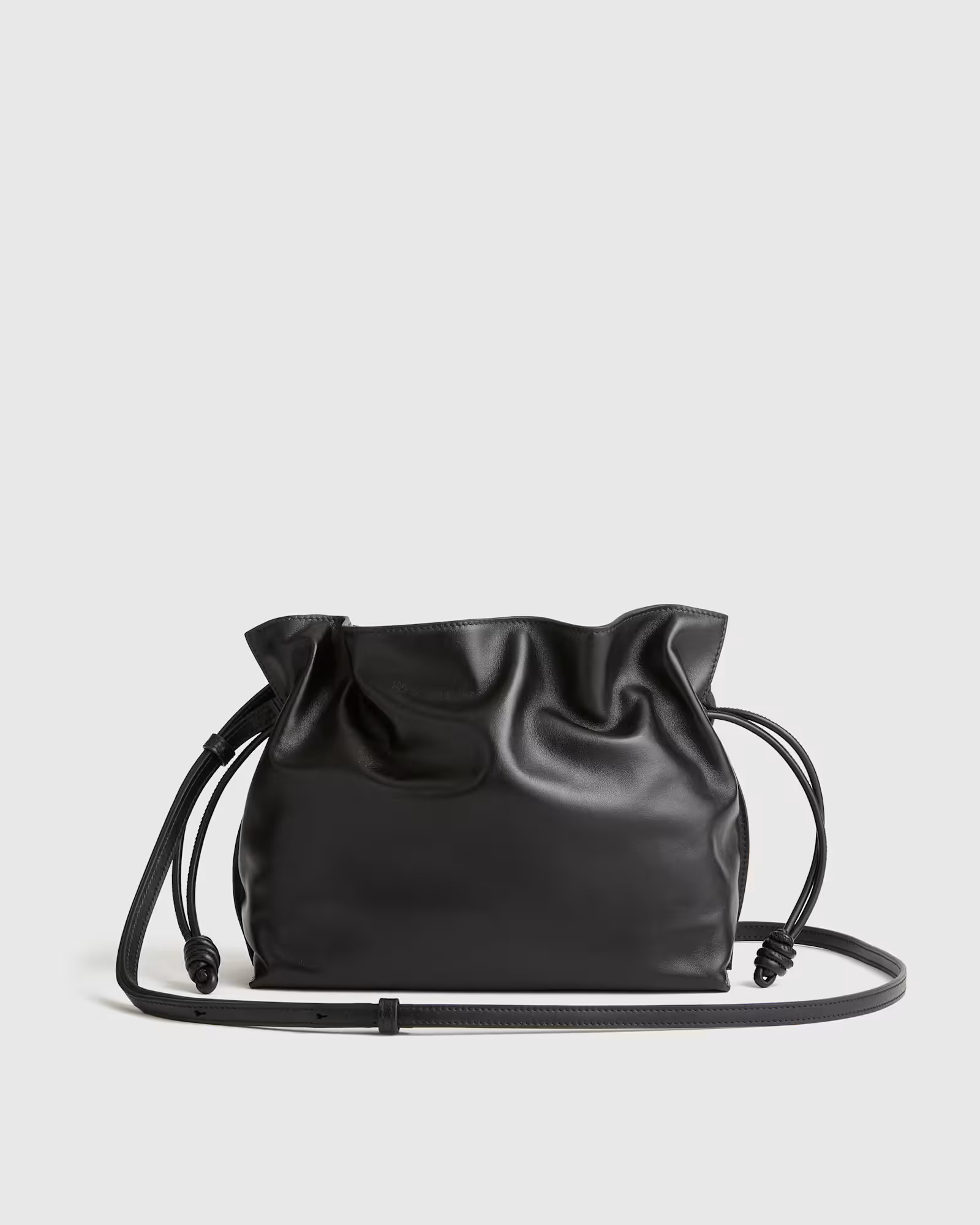 Italian Leather Drawstring Pouch Crossbody | Quince