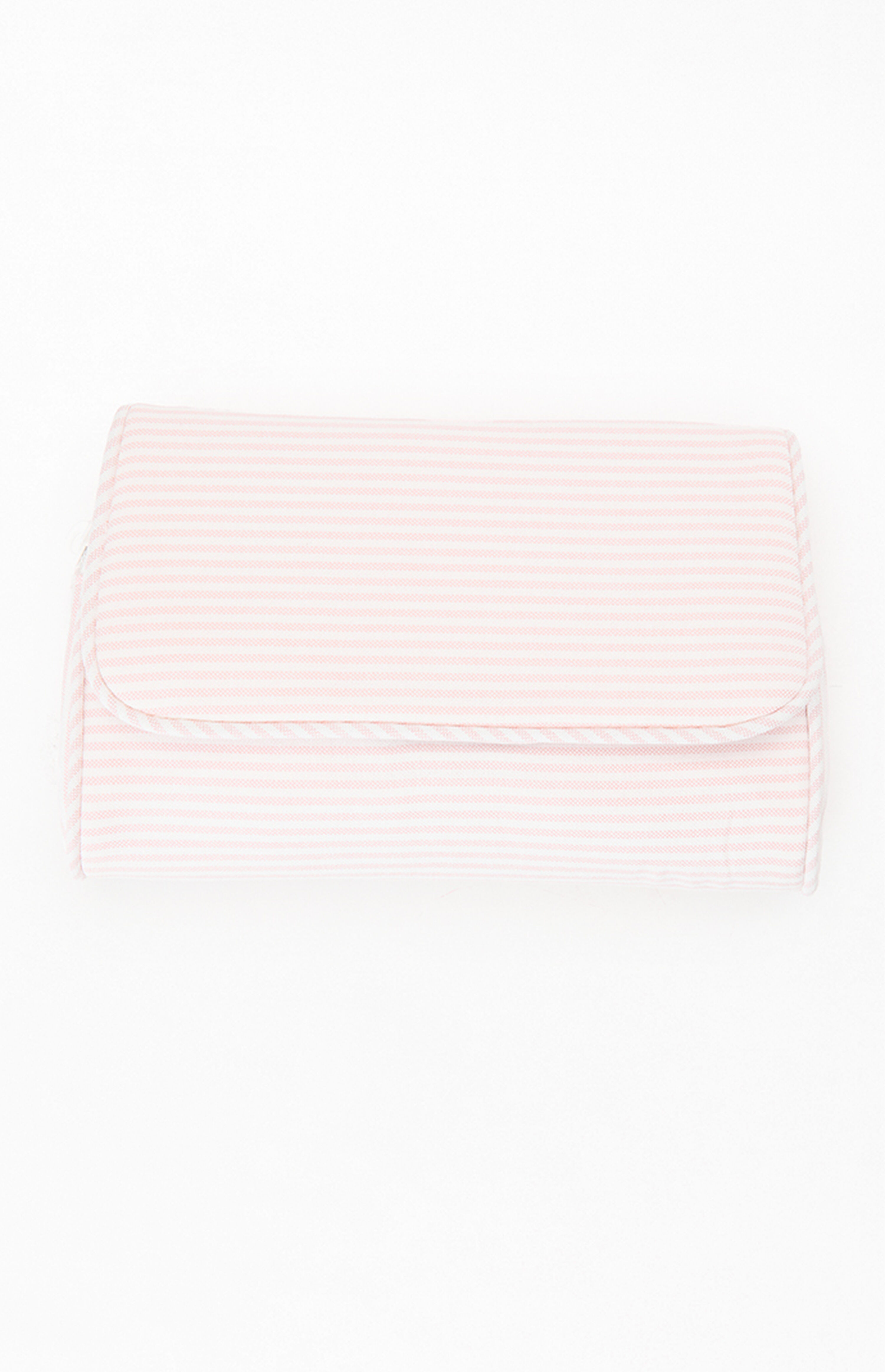 John Galt Pink & White Striped Makeup Bag | PacSun
