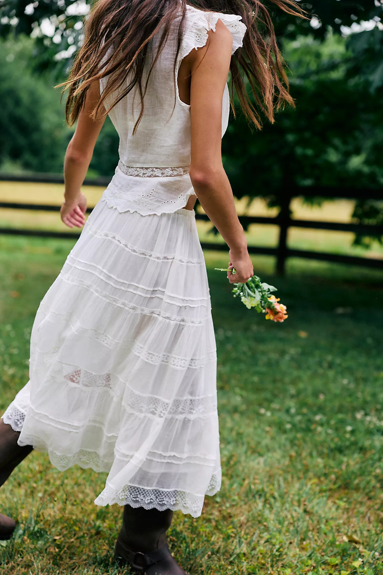 FP One Lily Lace Midi Skirt | Free People (Global - UK&FR Excluded)