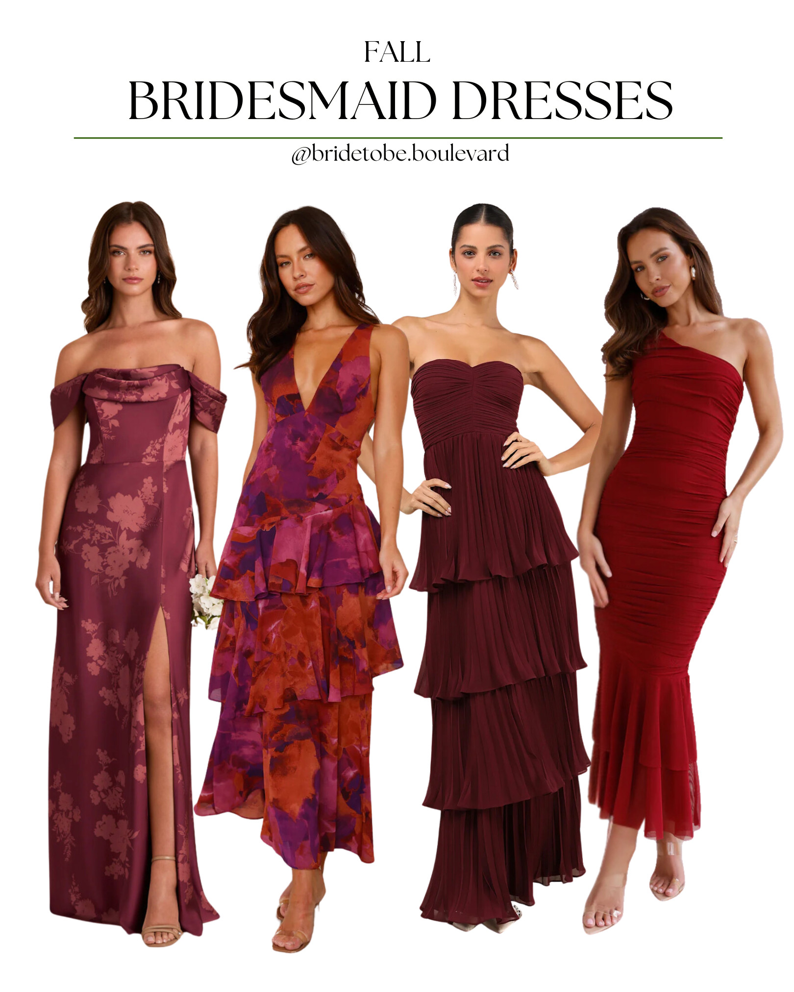 🍂 Fall Wedding Perfection 🍂 These stunning bridesmaid and wedding guest dresses capture the beauty of the season, featuring rich reds, warm orange hues, romantic florals, and elegant ruffles. Whether you're in the bridal party or attending as a guest, these autumn-inspired styles are perfect for a cozy, chic celebration. Shop now! 🍁✨ #FallWeddingStyle #BridesmaidDresses #WeddingGuestLook #LTKBridal 

 #LTKParties #LTKStyleTip #LTKWedding