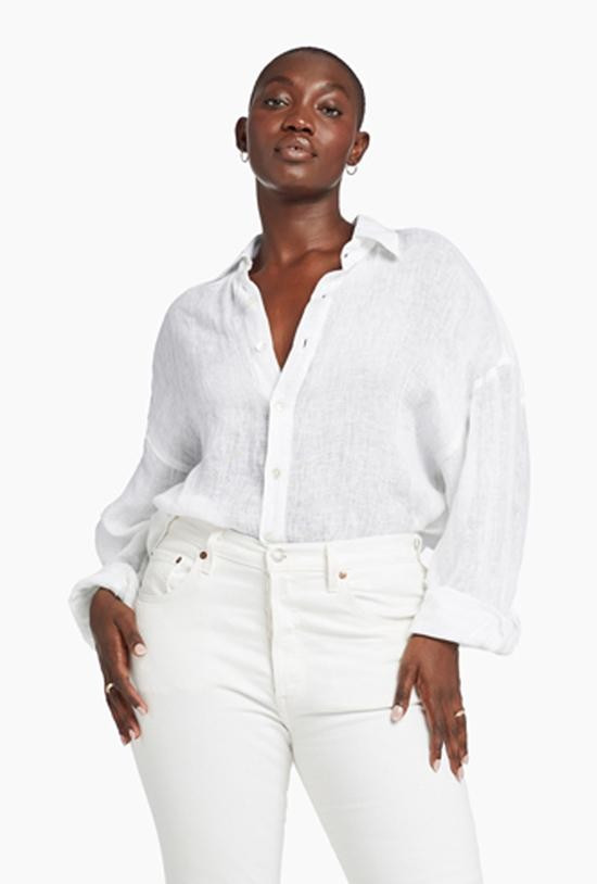 Playa Oversized Linen Shirt | Vitamin A Swim