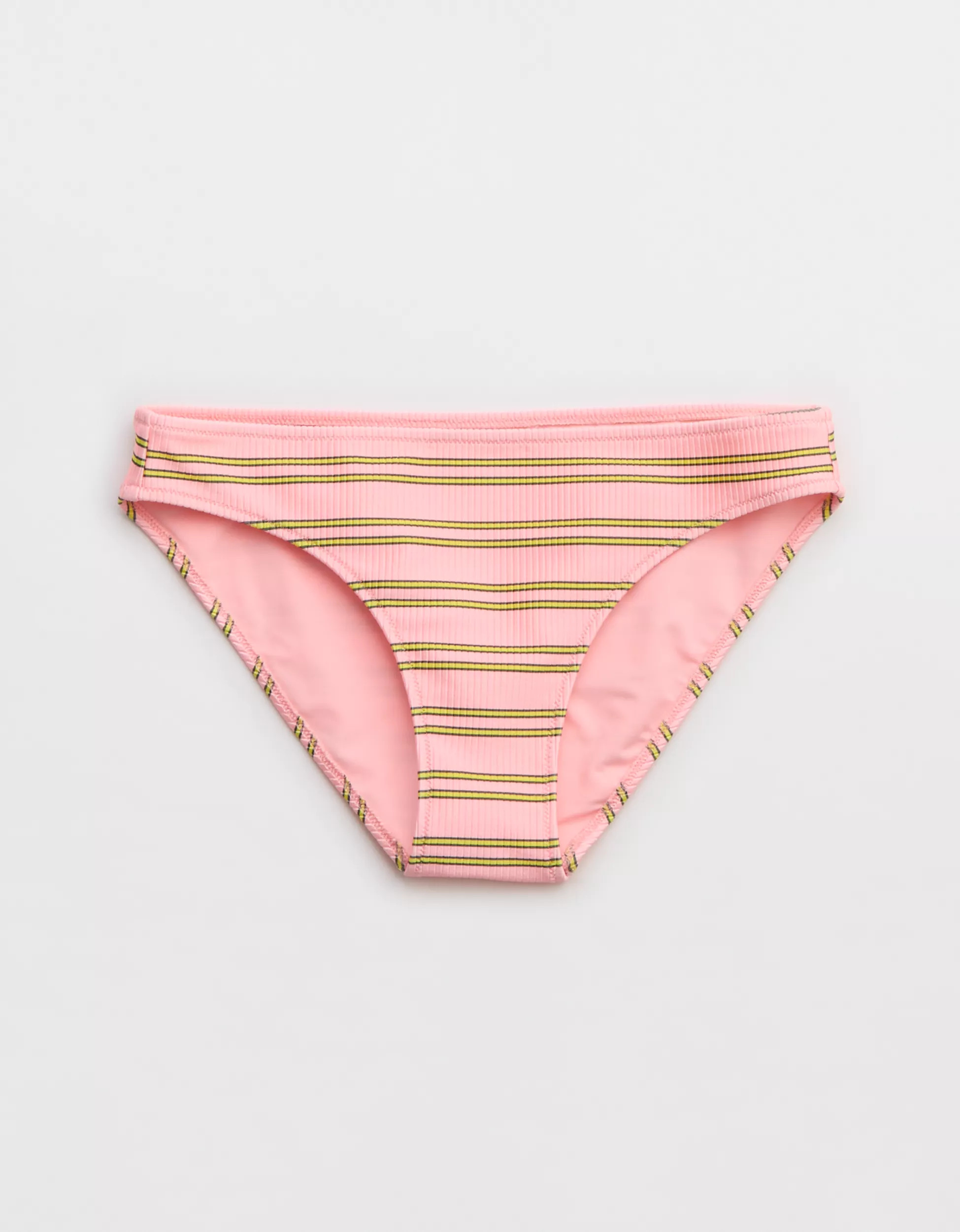 Aerie Shine Rib Full Coverage Bikini Bottom | Aerie