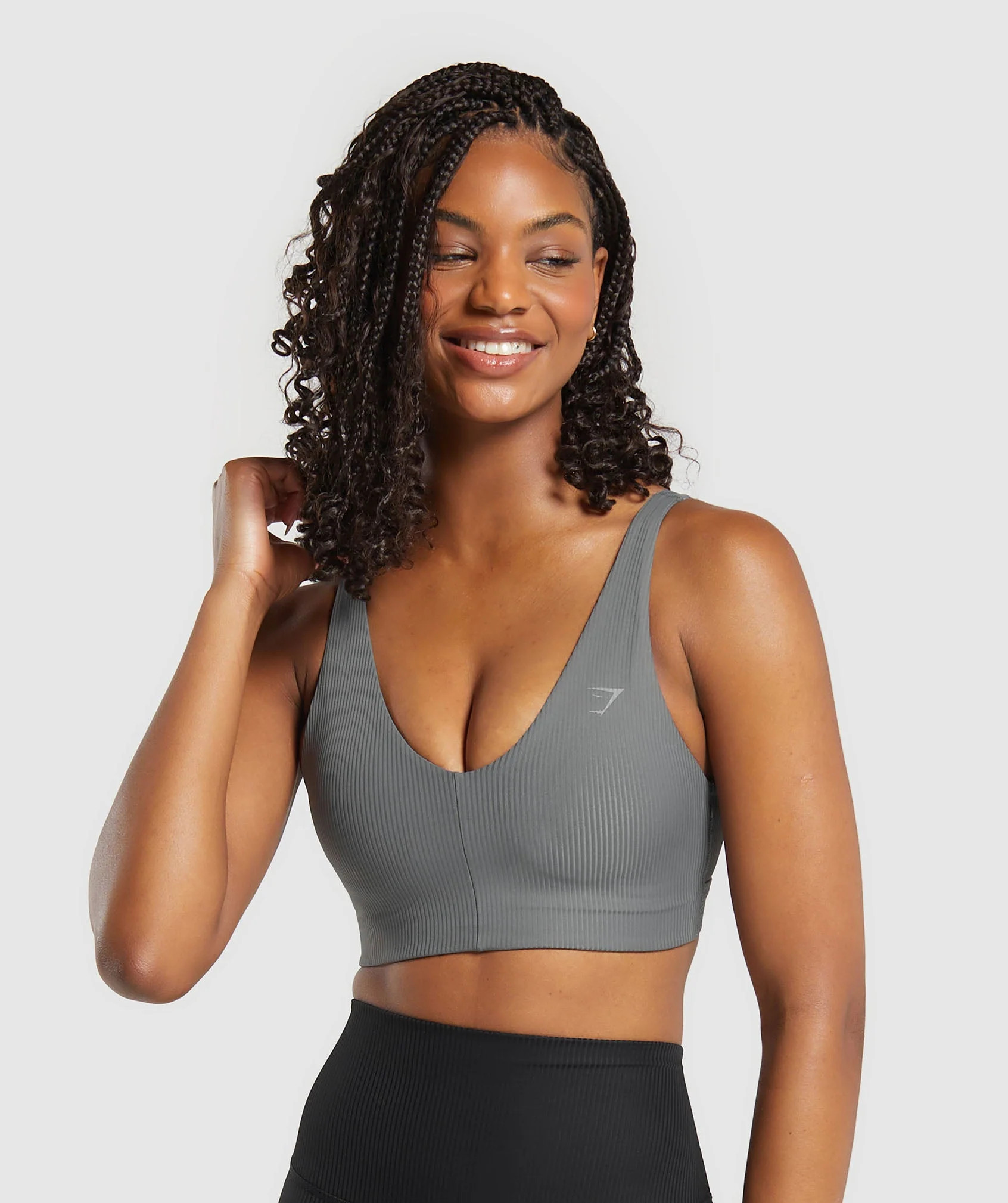 Gymshark Ribbed Sports Bra - Brushed Grey | Gymshark US