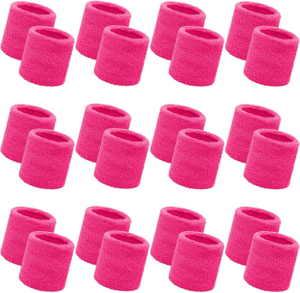 Bememo 24 Pcs Kids Sweat Wristbands Sweatband Wristbands Bulk | Amazon (US)