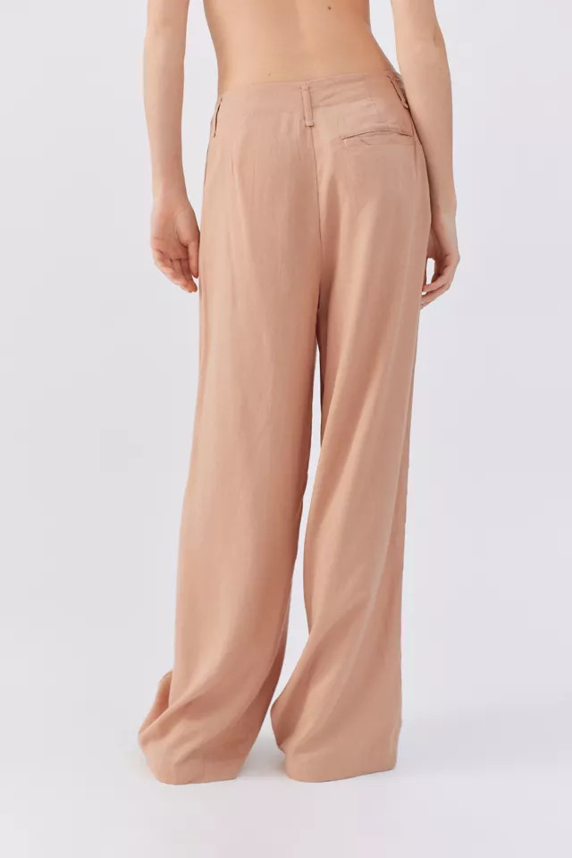 UO Nothing But Business Linen Trouser | Urban Outfitters (US and RoW)