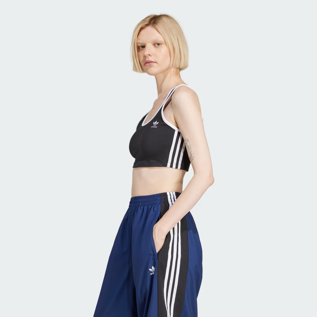 adidas Adicolor 3-Stripes Bra Top Black S Womens | adidas (US)