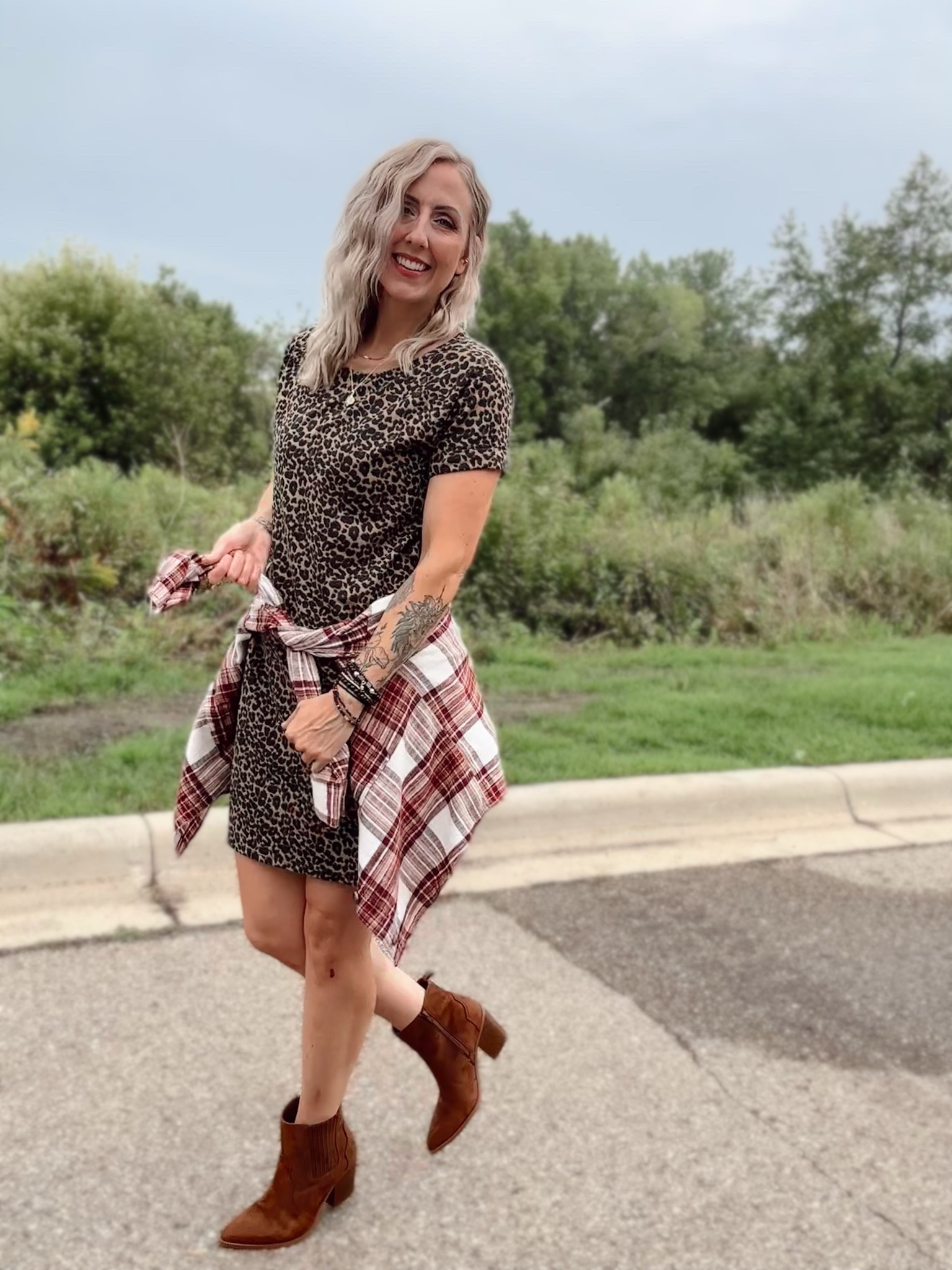 Wearing small in dress and medium in plaid

#LTKootd #LTKmomlife #LTKSaleAlert
