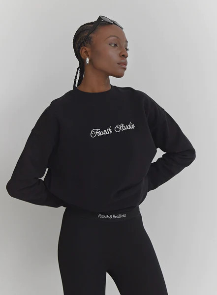 Washed Black Fourth Studio Oversized Sweatshirt - Gigi | 4th & Reckless