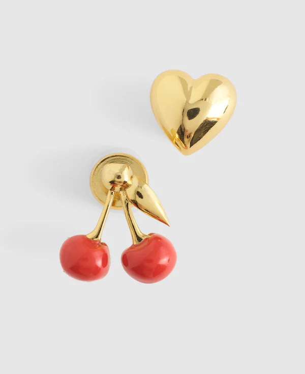 Cherry &amp; Heart Screw Pin Set | Madewell