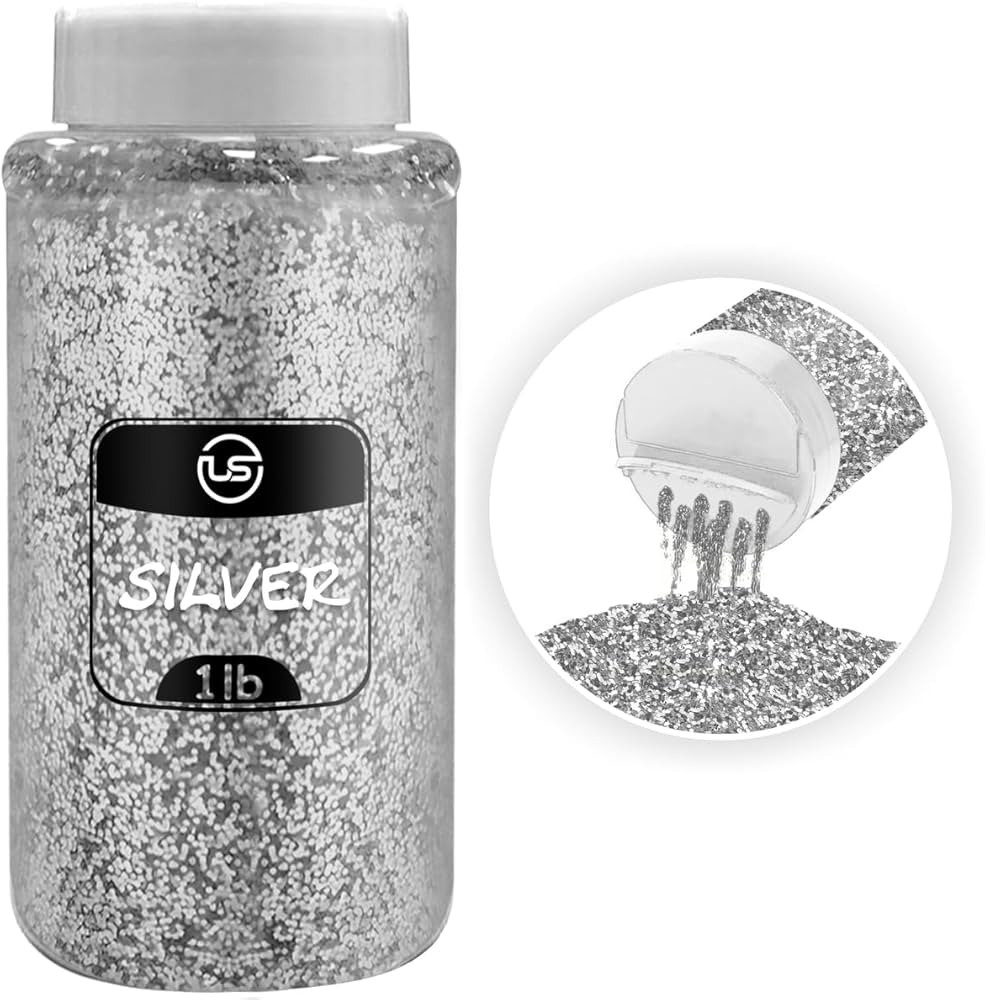 Glitter – 1 LB/16OZ Silver Glitter – Glitter for Resin, Glitter for Crafts, Fine Glitter for ... | Amazon (US)