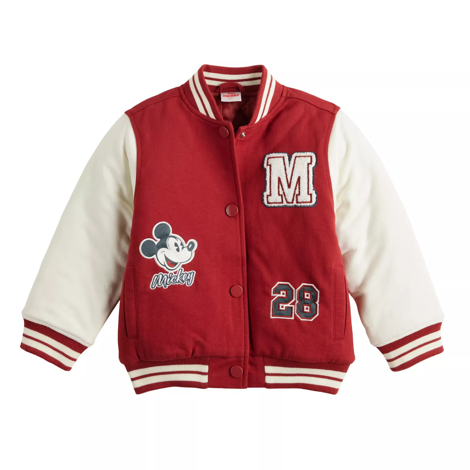 Disney's Mickey Mouse Toddler Boy Varisty Jacket, Toddler Boy's, Size: 2T, Red | Kohl's
