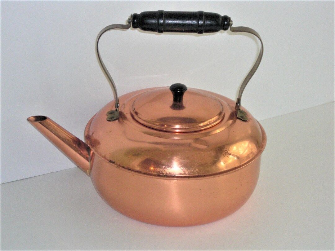 Vintage Copper Clad Tea Pot Tea Kettle | Etsy (US)